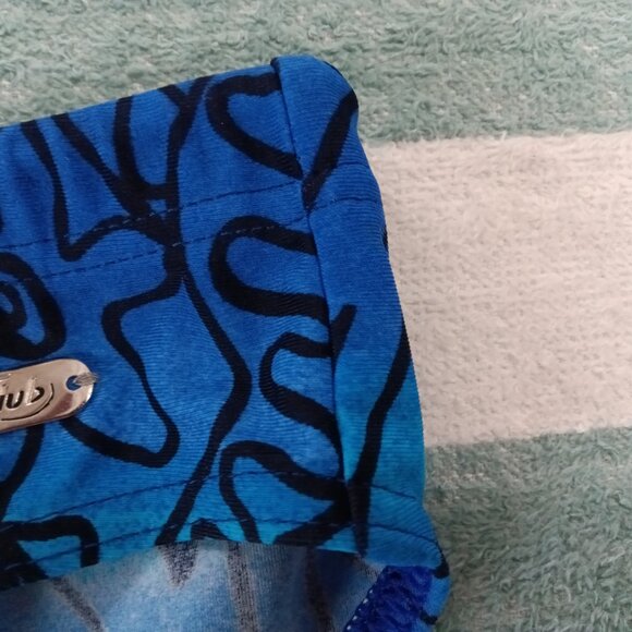 NWT, VINTAGE "VALCLUB" 2" SWIM BRIEF, Size "M" (32'-34"), BLACK/BLUE PATTERN - Picture 5 of 9